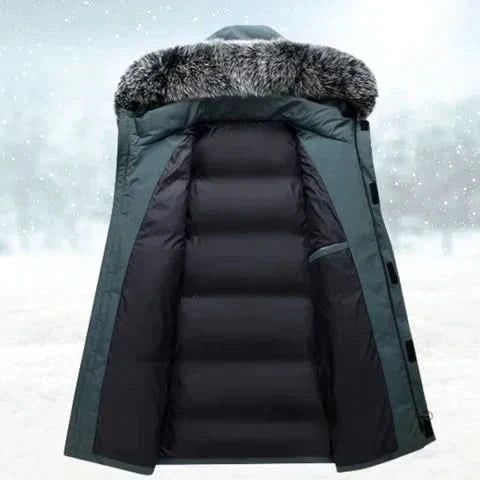 Parka homme déperlante matelassée à capuche en fausse fourrure 6