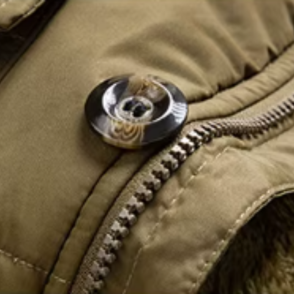Parka homme matelassée à capuche en fausse fourrure 9