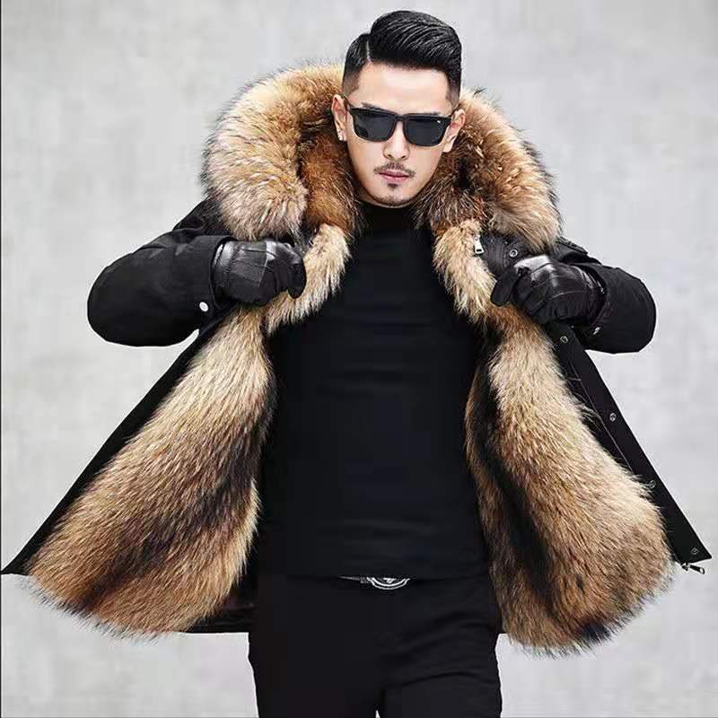 Parka homme matelassée à capuche et col montant 1