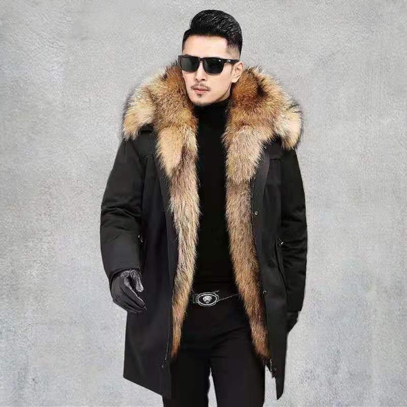 Parka homme matelassée à capuche et col montant 4