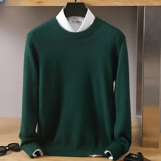 Pull col rond homme coupe classique à manches longues 10
