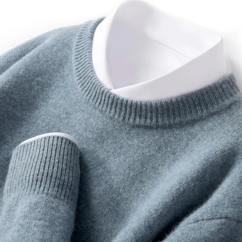 Pull col rond homme en maille coupe régulière 5