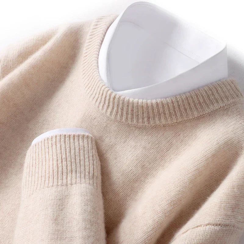 Pull col rond homme en maille coupe régulière 6