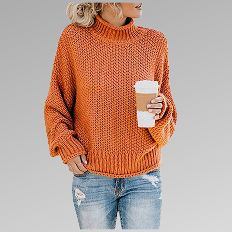 Pull en grosse maille femme oversize pour l'hiver 1