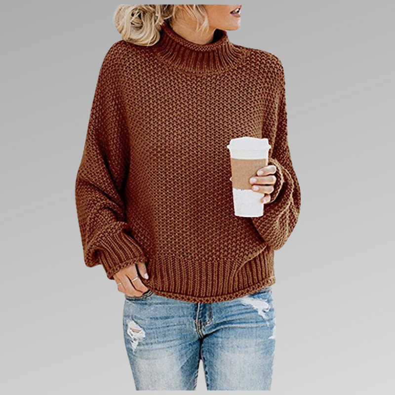 Pull en grosse maille femme oversize pour l'hiver 4