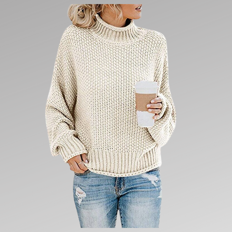 Pull en grosse maille femme oversize pour l'hiver 8