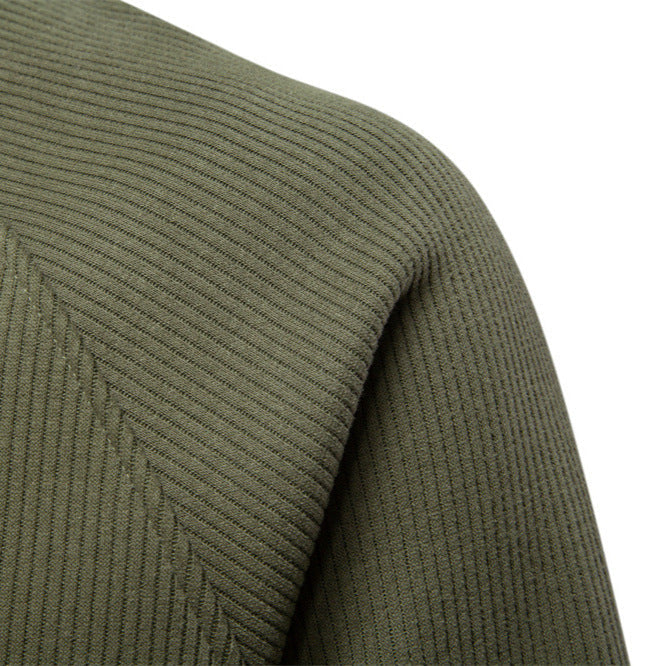 Pull homme à col montant demi-zip en maille fine 7
