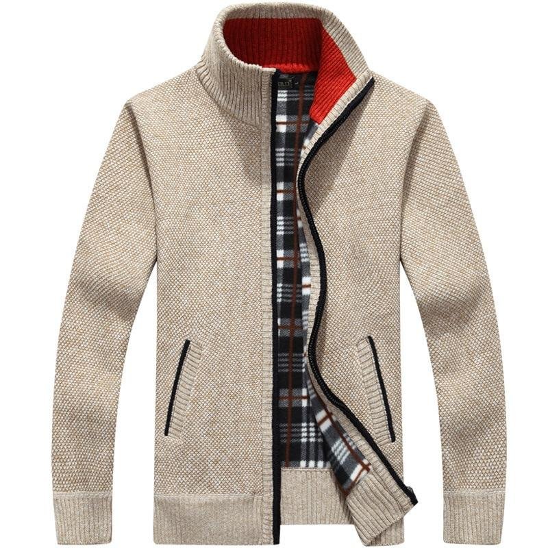 Pull homme doublé coupe-vent à col montant 1