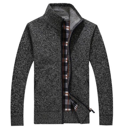 Pull homme doublé coupe-vent à col montant 7