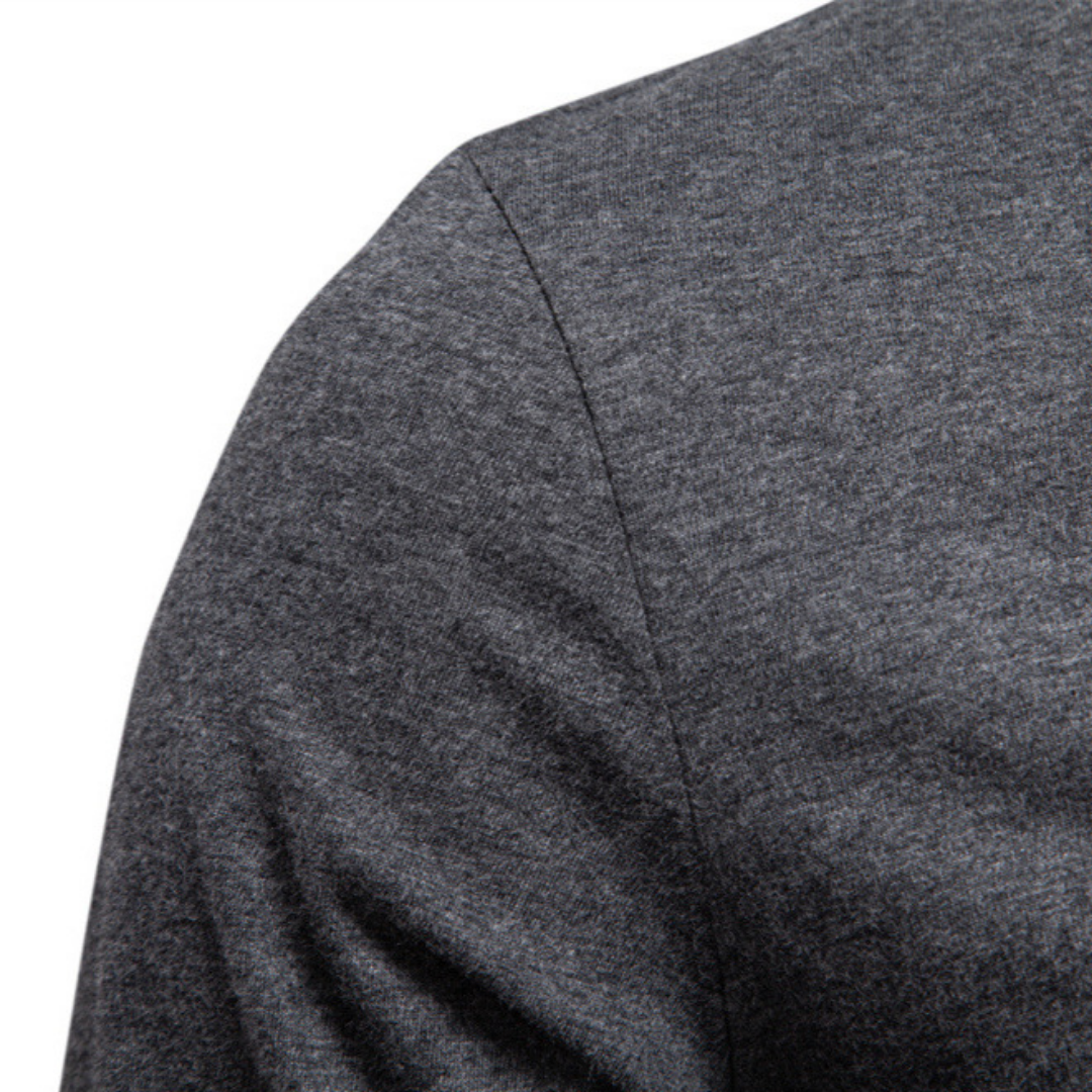 Pull homme henley à col boutonné et manches longues 6