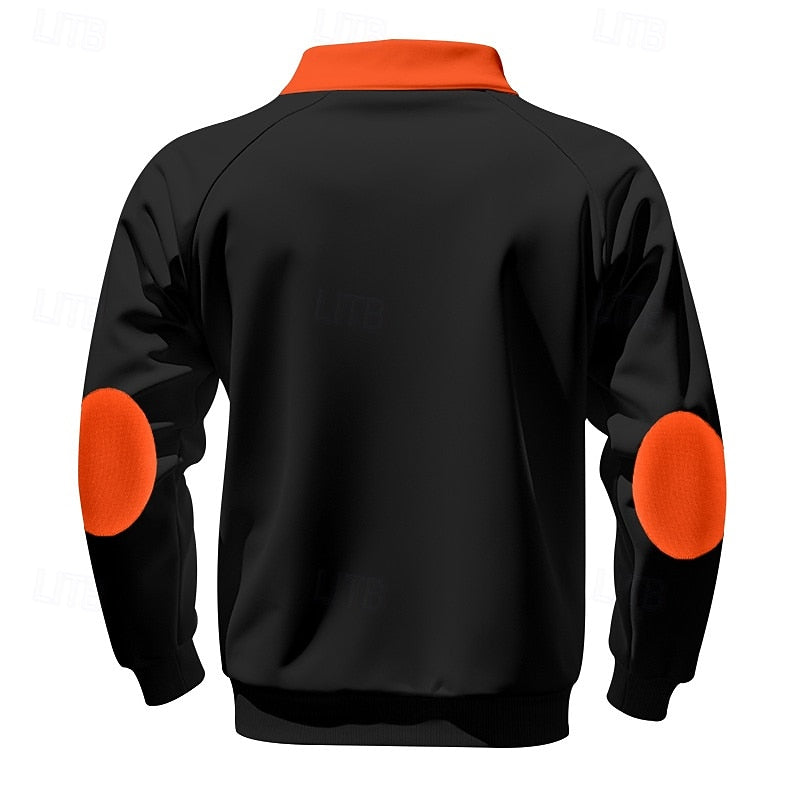 Pull quart-zip homme color block en maille à manches longues 12