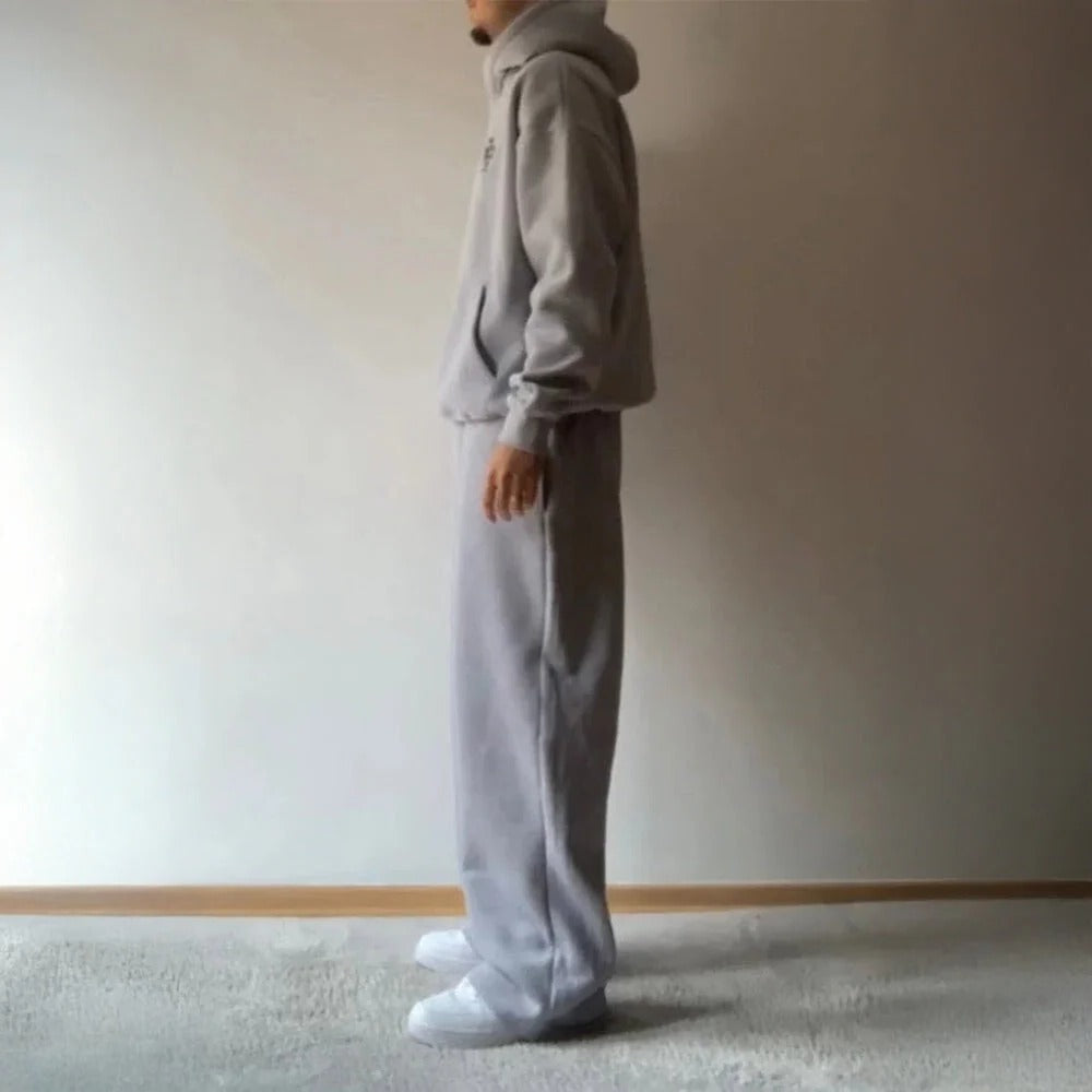 Survêtement homme à capuche minimaliste coupe décontractée 4