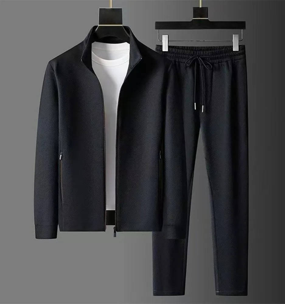 Survêtement homme texturé zippé à col montant déperlant sport 7