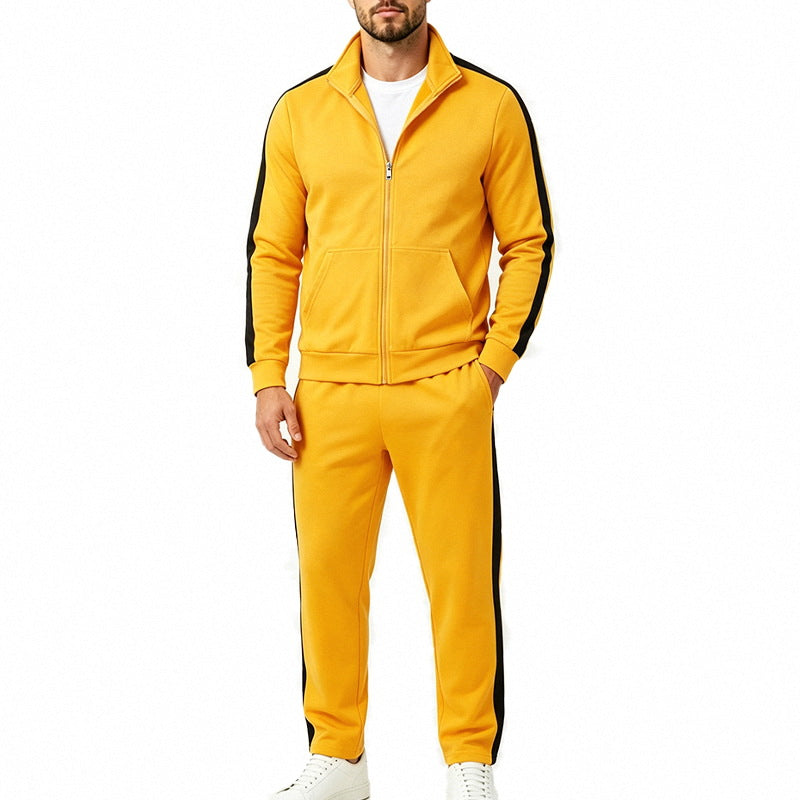 Survêtement homme zippé à col montant et bandes contrastées sport 11