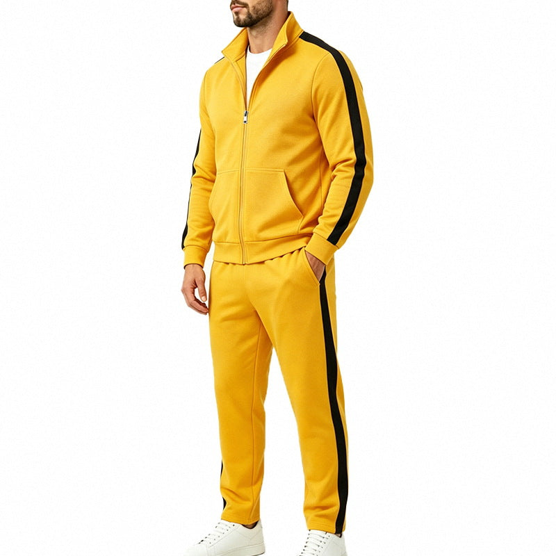 Survêtement homme zippé à col montant et bandes contrastées sport 5