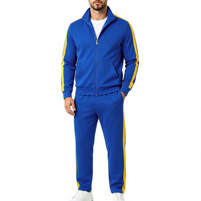 Survêtement homme zippé à col montant et bandes contrastées sport 9