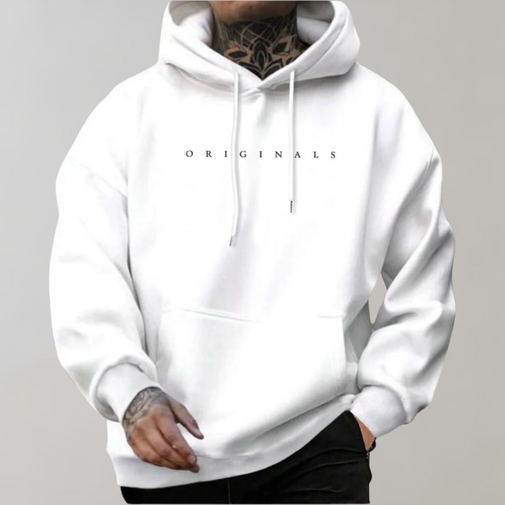 Sweat à capuche homme à poche kangourou coupe ample 1