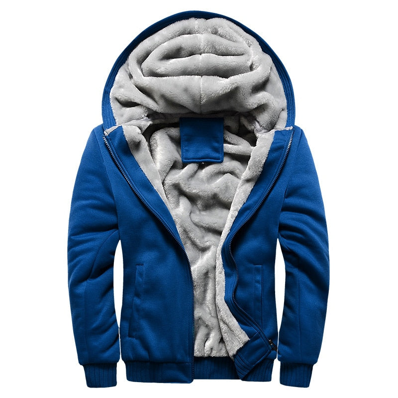 Sweat à capuche homme zippé doublé polaire à poignets côtelés 5
