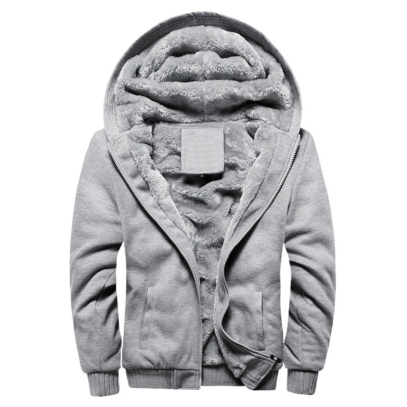 Sweat à capuche homme zippé doublé polaire à poignets côtelés 6