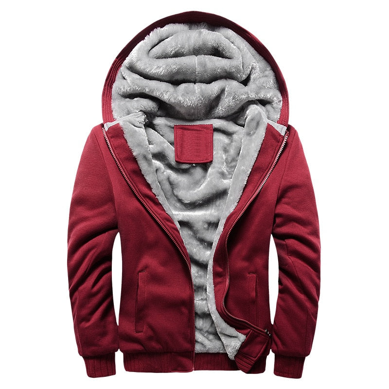 Sweat à capuche homme zippé doublé polaire à poignets côtelés 7