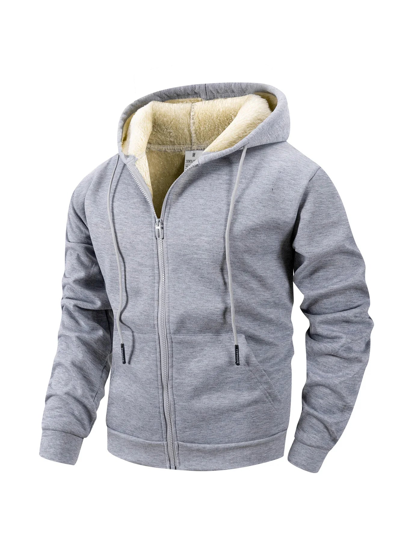 Sweat à capuche homme zippé doublé sherpa 2