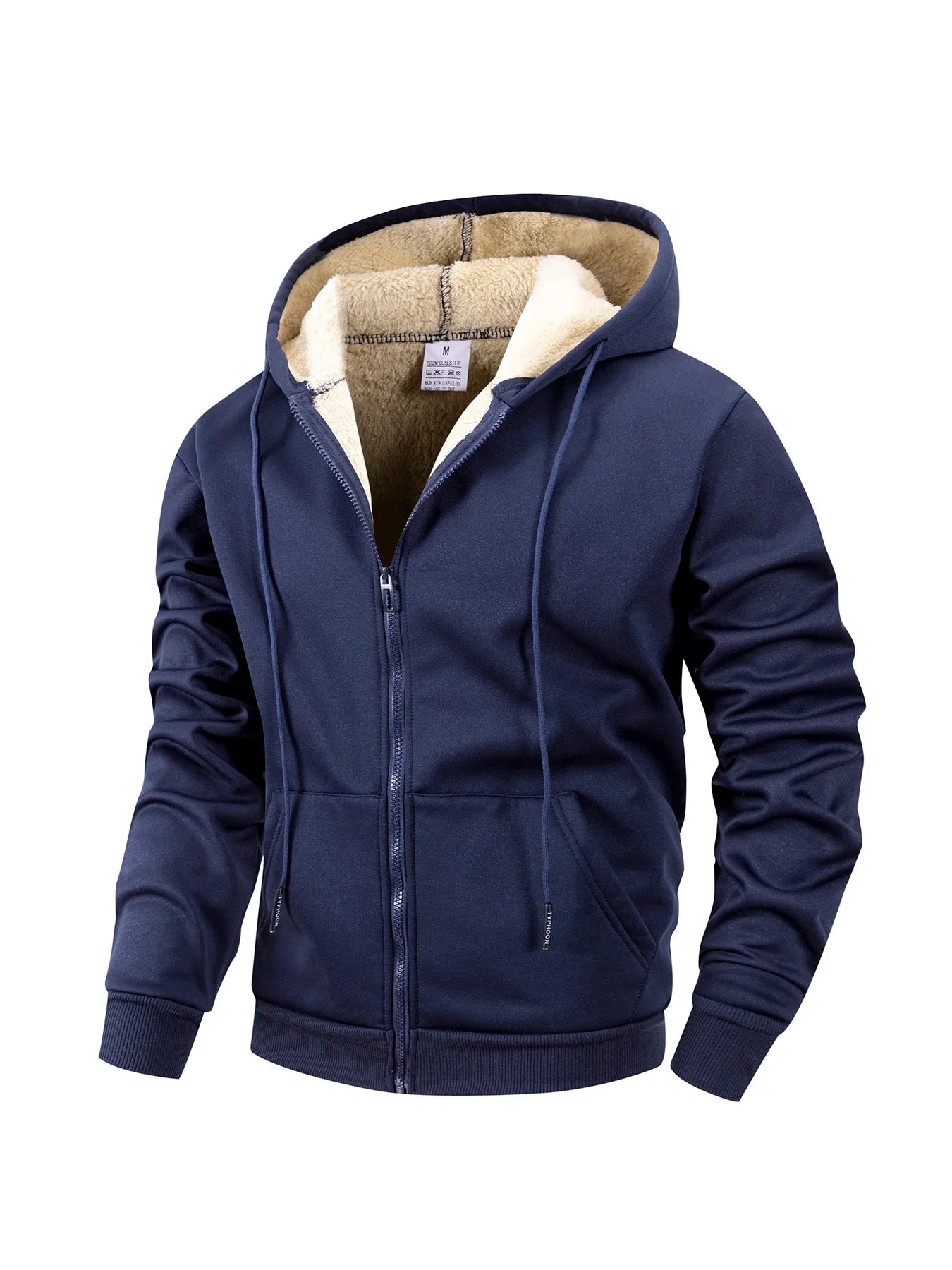 Sweat à capuche homme zippé doublé sherpa 4