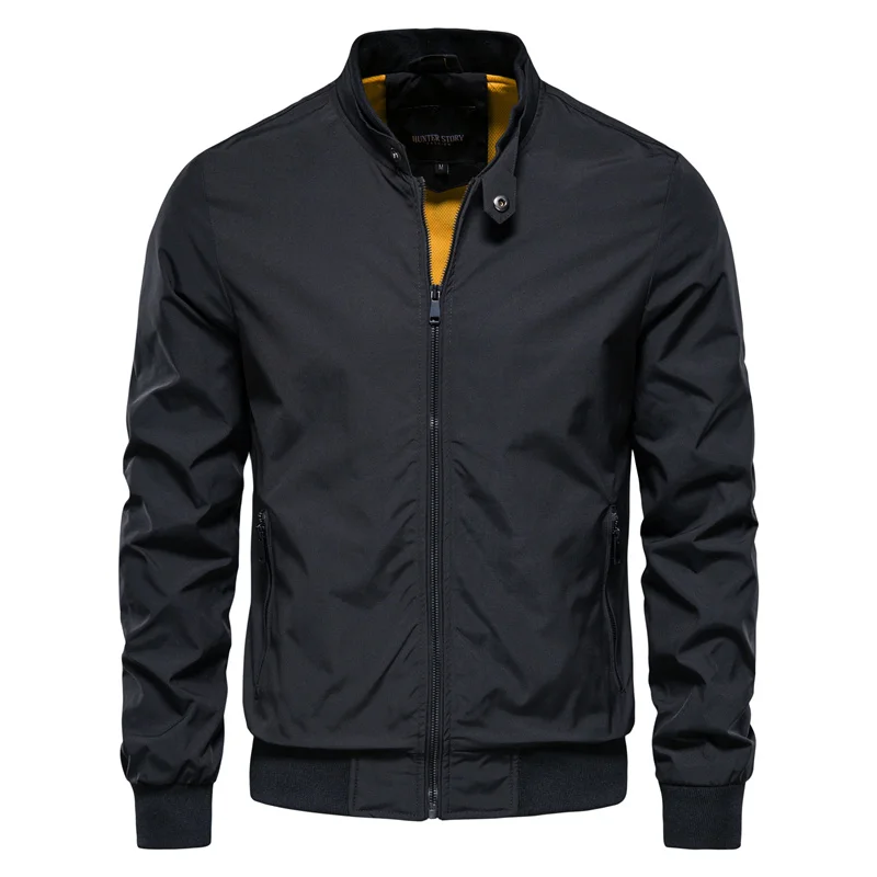 Veste bomber homme à col montant zippée résistante à l'eau 1