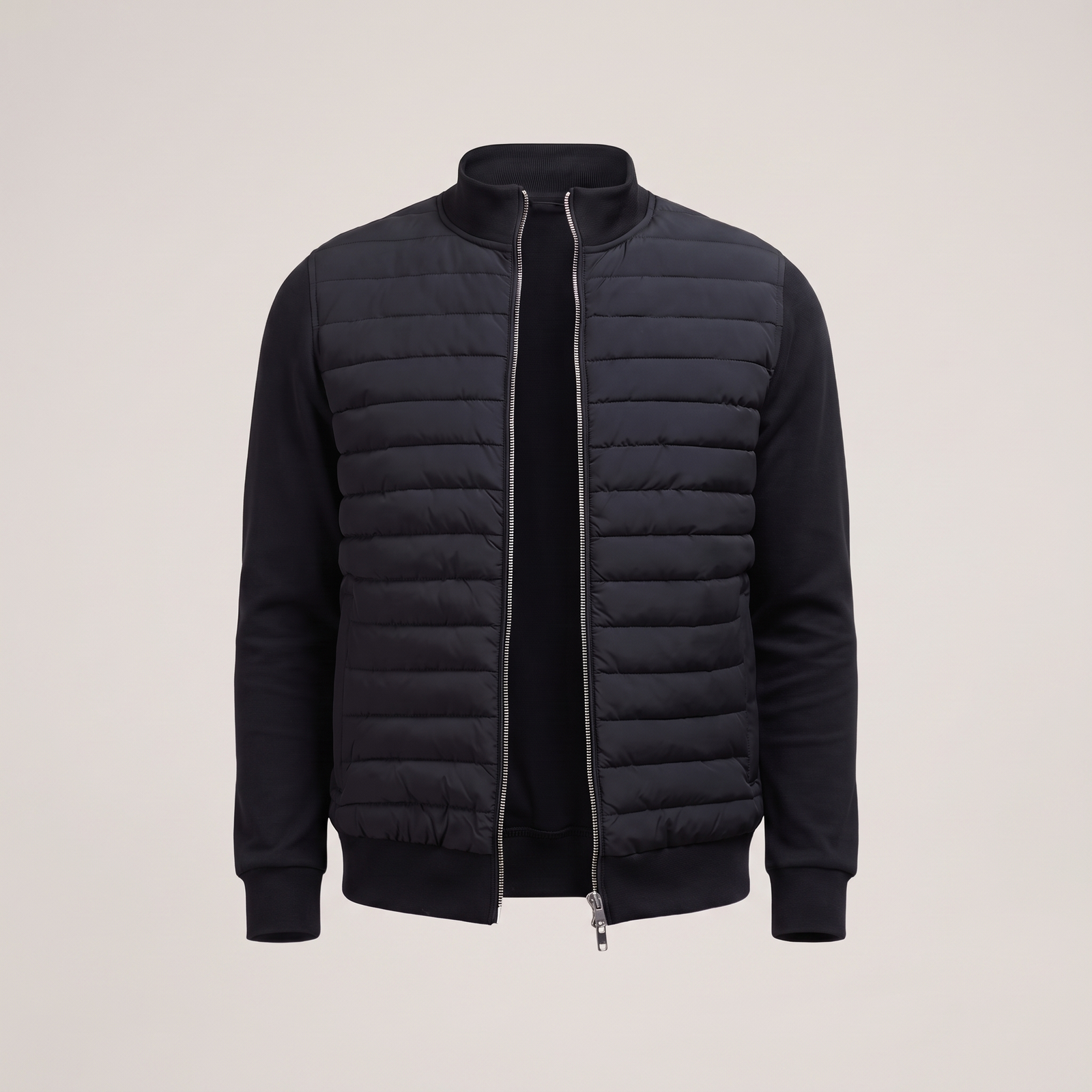 Veste homme matelassée à col montant et fermeture zippée 3