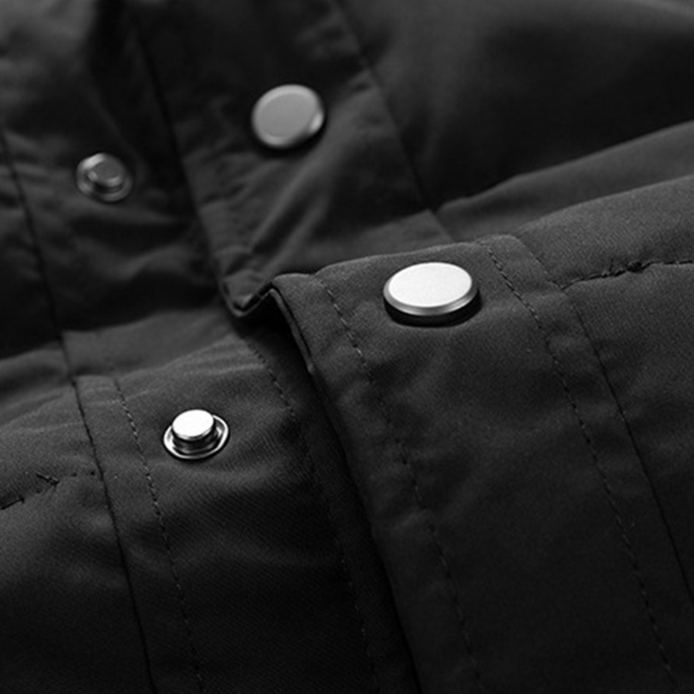 Veste matelassée homme à col chemise et boutons pression 10