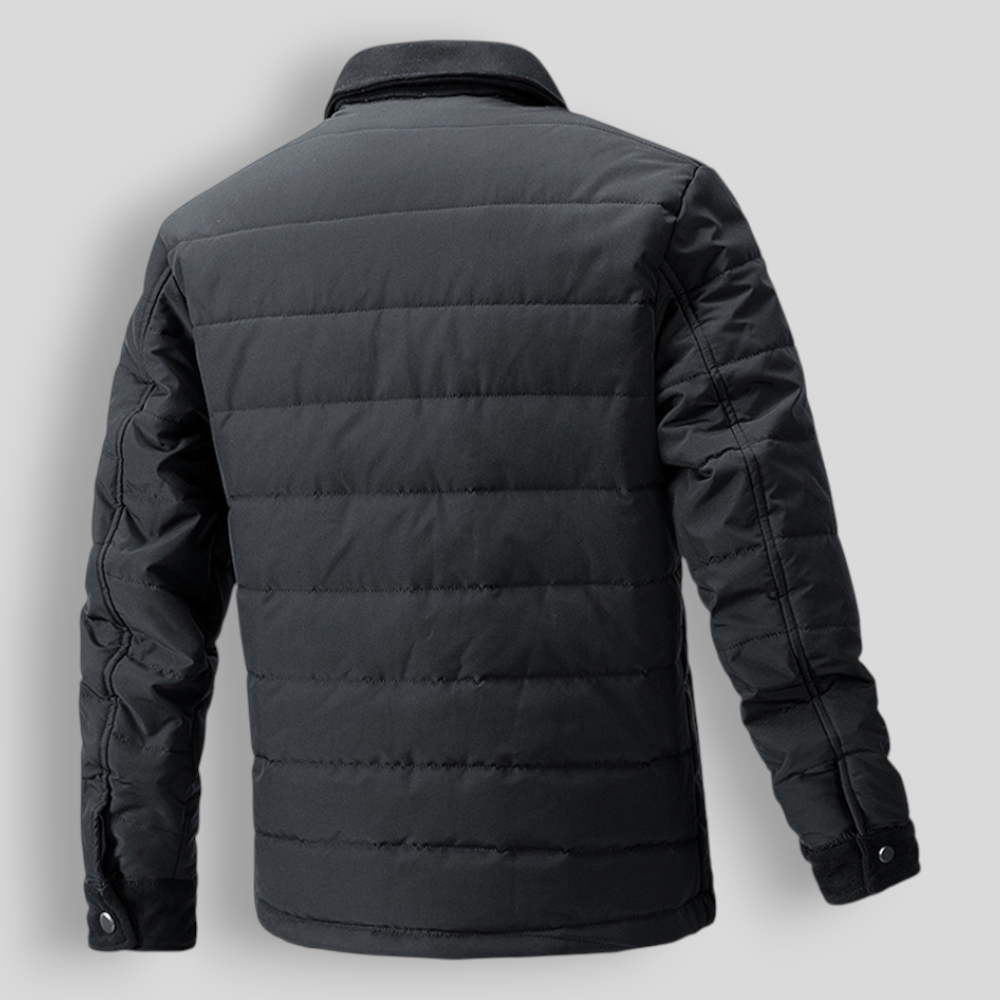 Veste matelassée homme à col chemise et boutons pression 4
