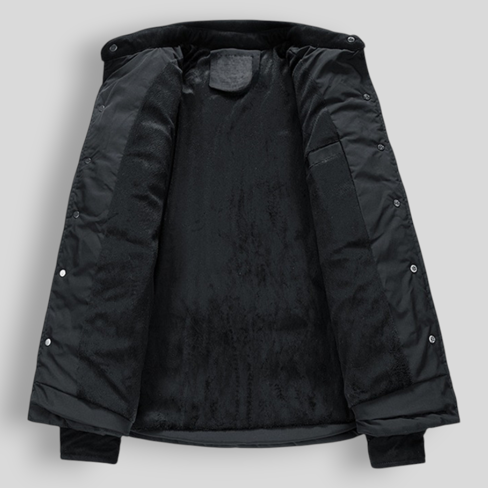 Veste matelassée homme à col chemise et boutons pression 5