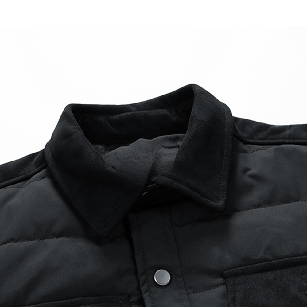 Veste matelassée homme à col chemise et boutons pression 7