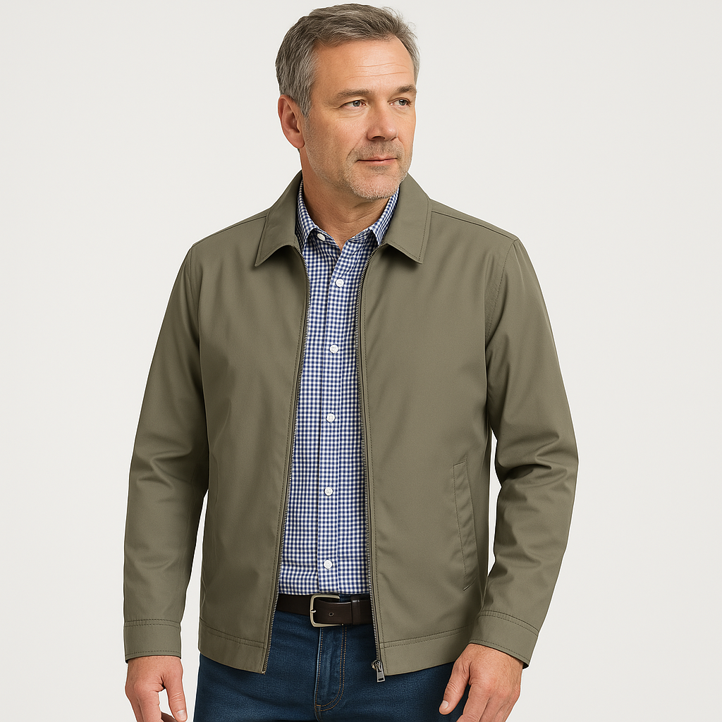 Veste mi-saison homme zippée à doublure à carreaux 2