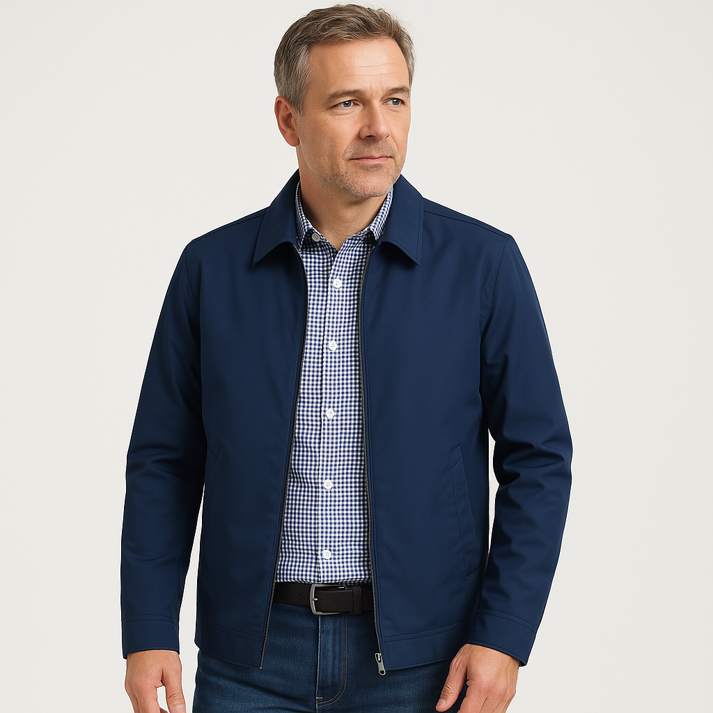 Veste mi-saison homme zippée à doublure à carreaux 3