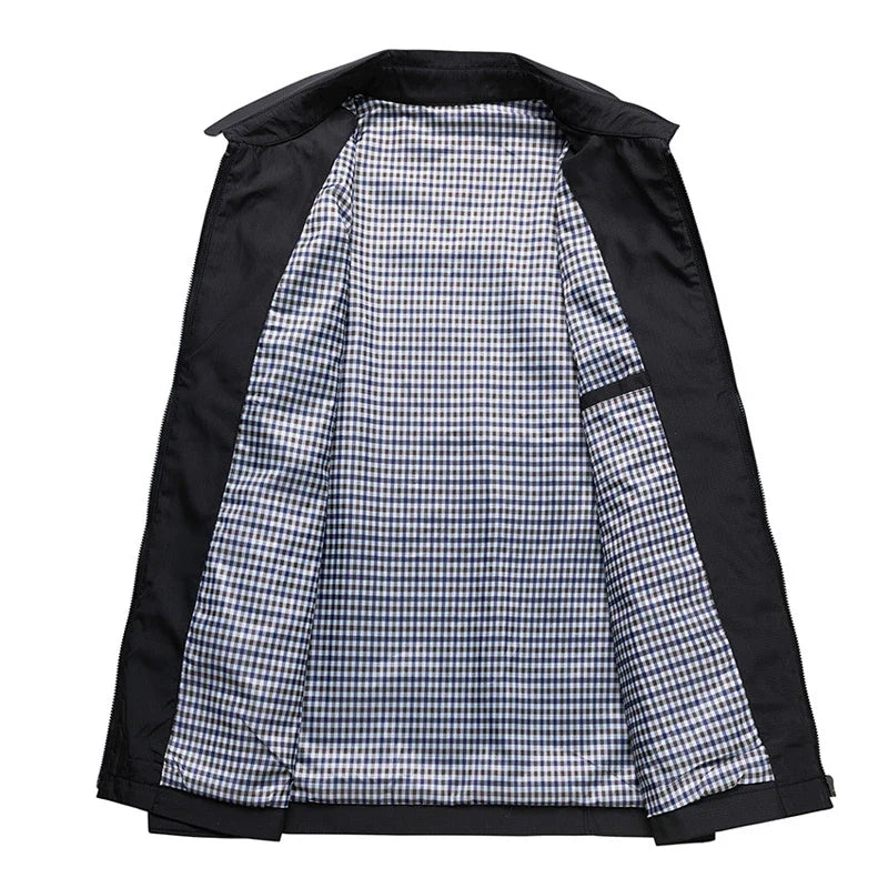 Veste mi-saison homme zippée à doublure à carreaux 7