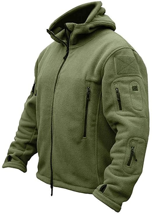 Veste polaire homme à capuche et poches zippées 1