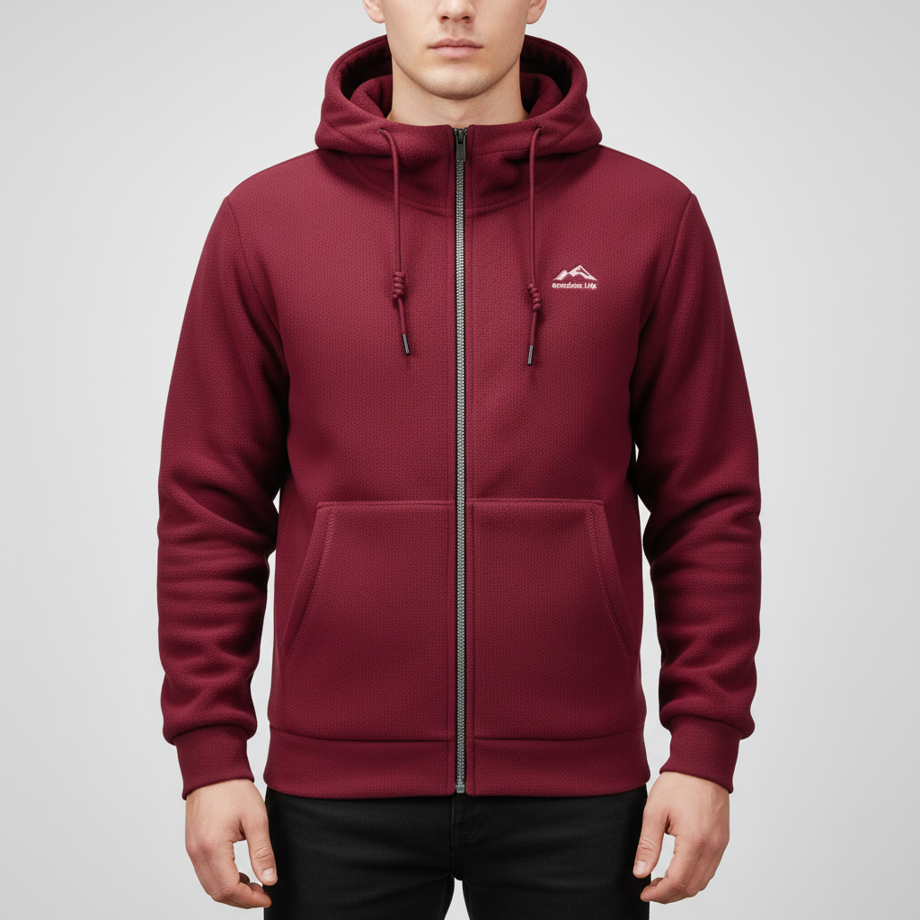 Veste polaire homme à capuche et poches zippées kangourou 5