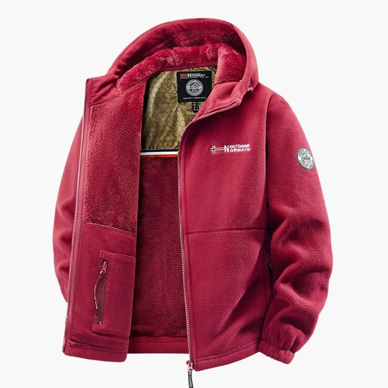 Veste polaire homme à col montant doublée sherpa 3