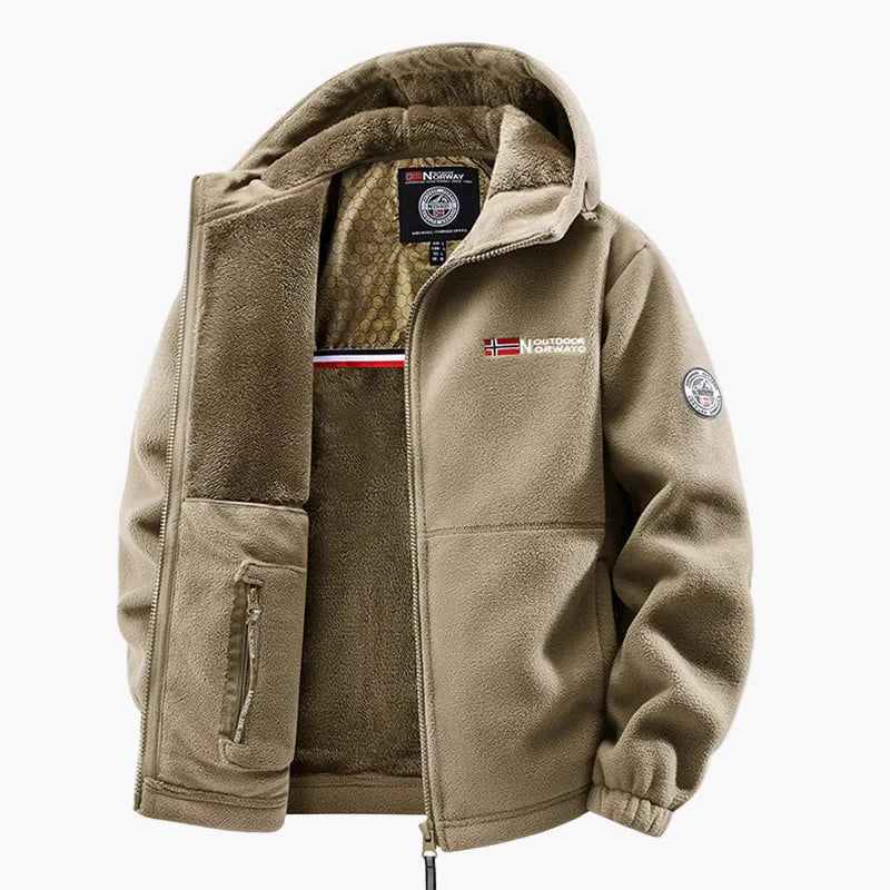Veste polaire homme à col montant doublée sherpa 4
