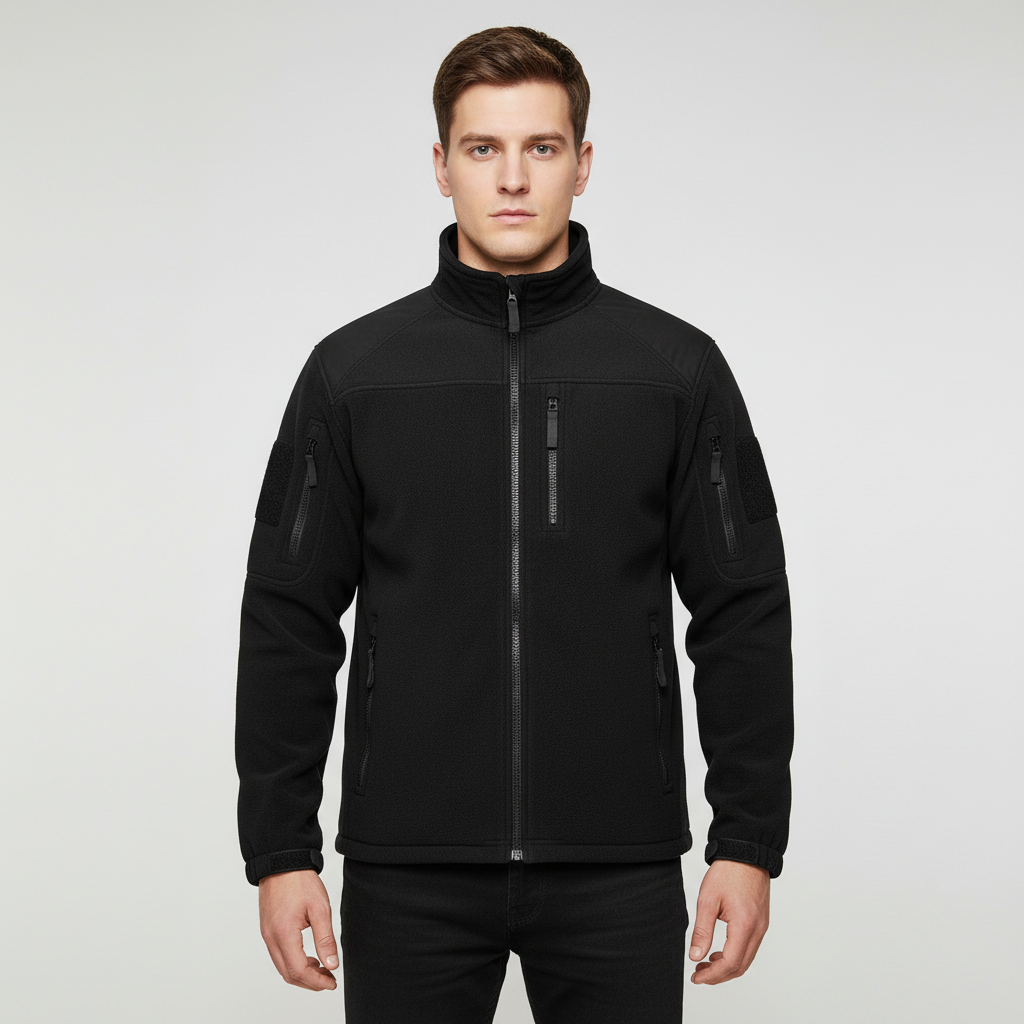 Veste polaire homme à col montant et nombreuses poches zippées 2