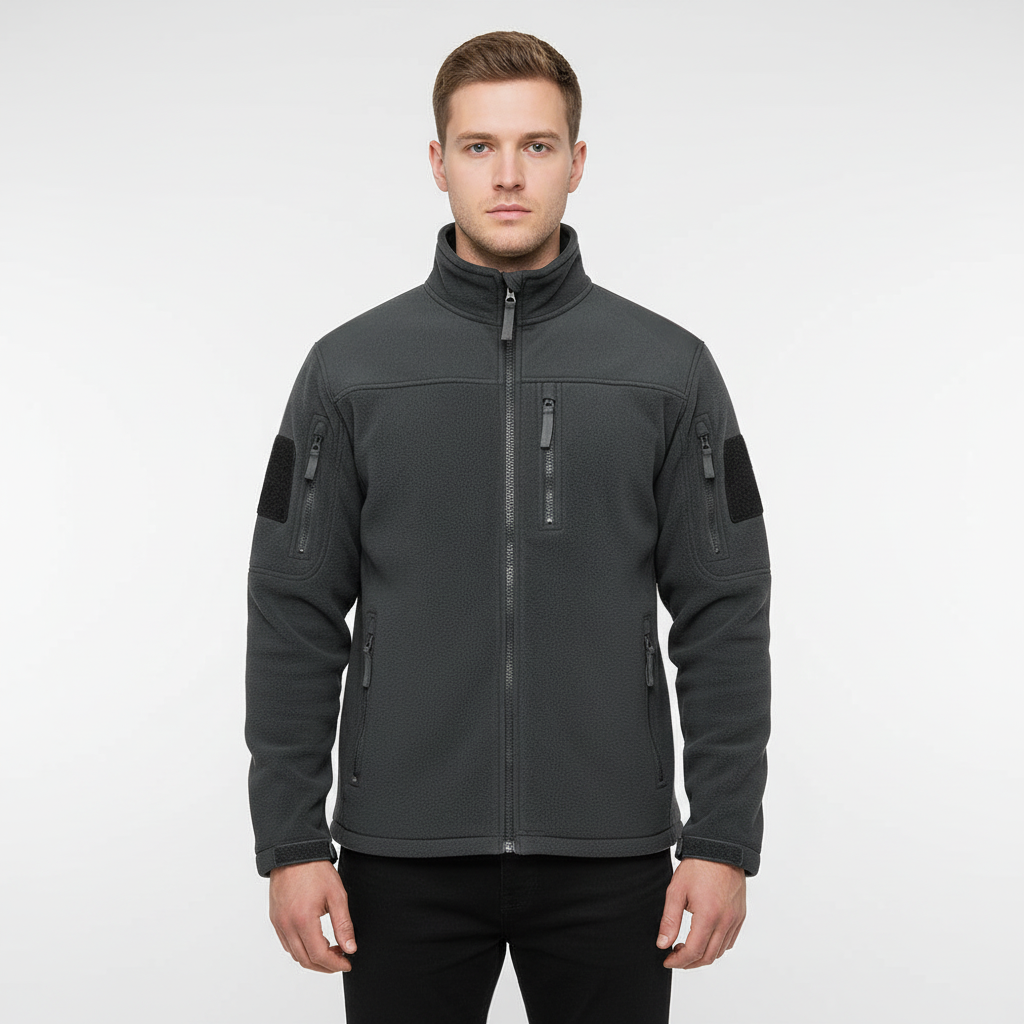 Veste polaire homme à col montant et nombreuses poches zippées 3