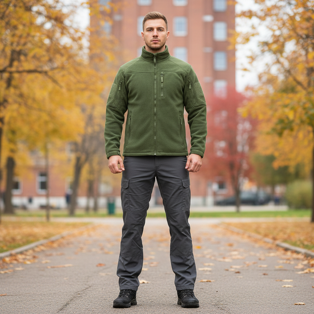 Veste polaire homme à col montant et nombreuses poches zippées 5