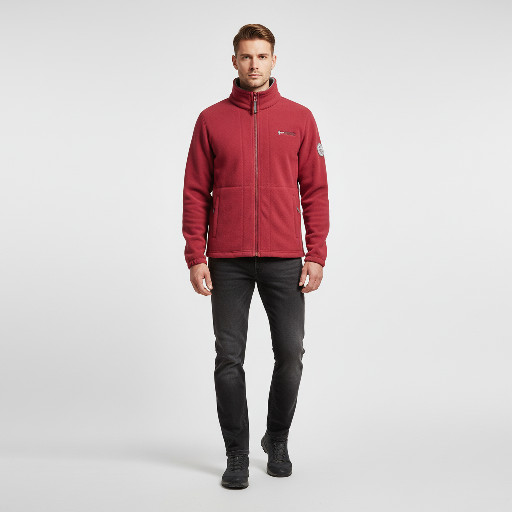 Veste polaire homme classique à col montant et poches latérales 5