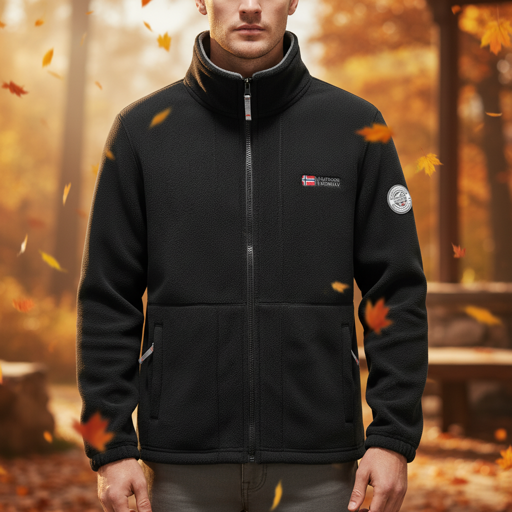 Veste polaire homme classique à col montant et poches latérales 6