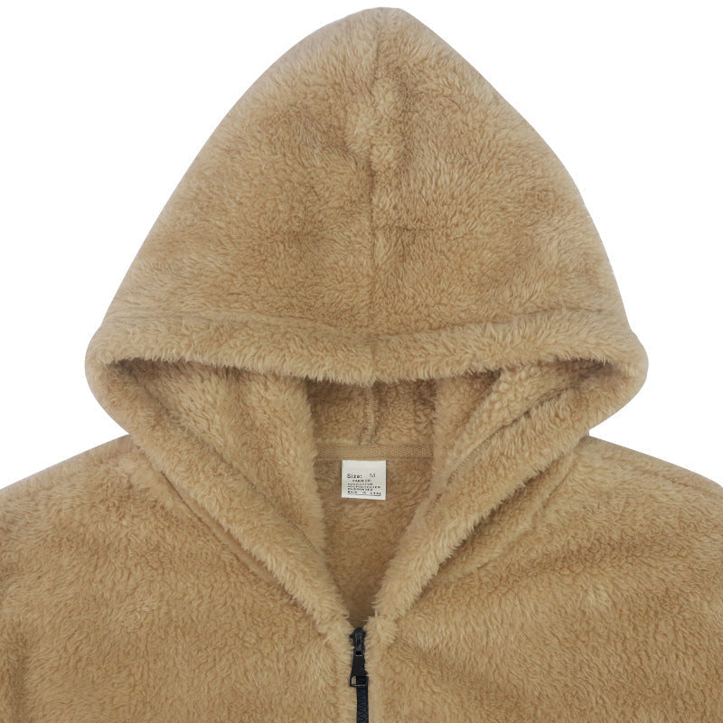 Veste polaire homme sherpa à capuche et poche sur manche 7