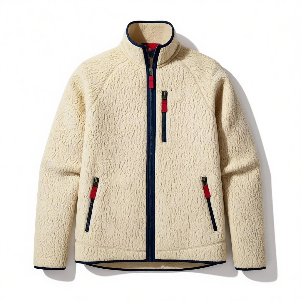 Veste polaire homme sherpa à col montant et poche poitrine zippée 1