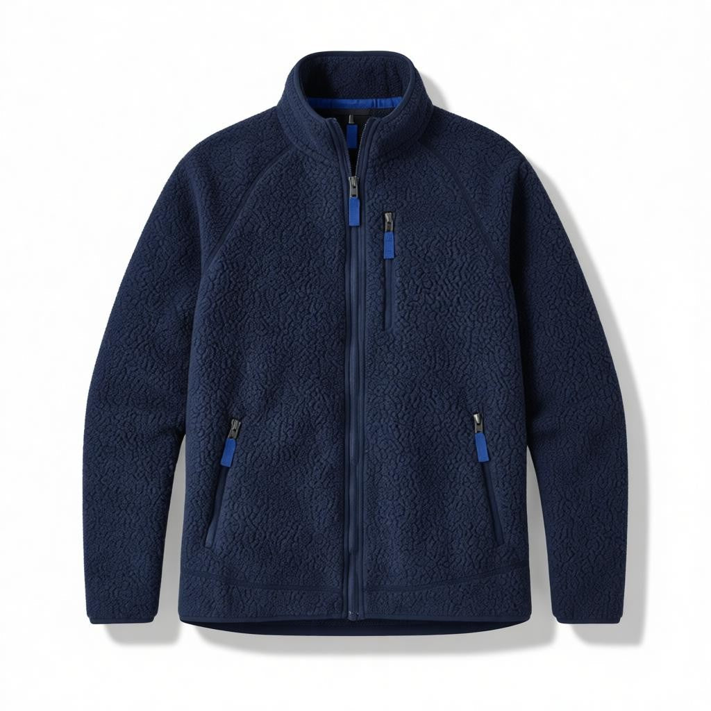 Veste polaire homme sherpa à col montant et poche poitrine zippée 2