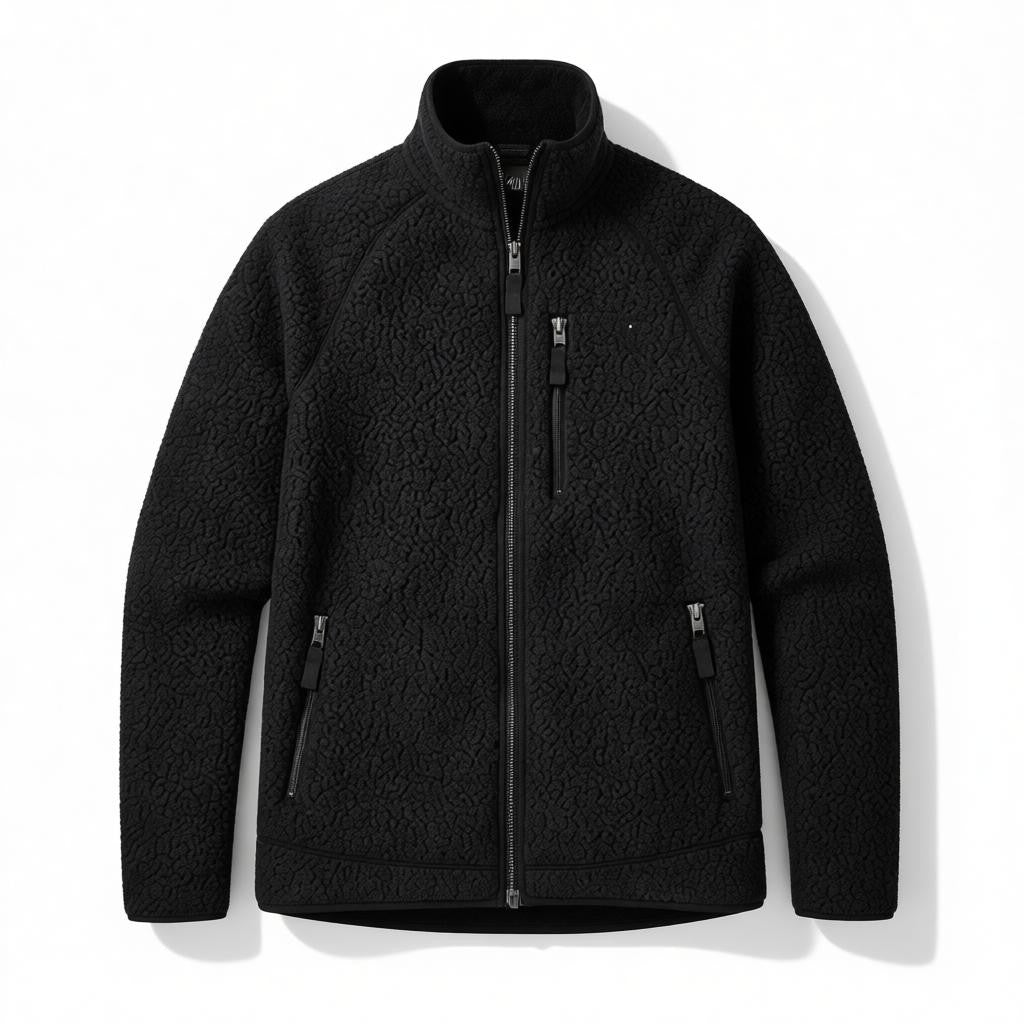 Veste polaire homme sherpa à col montant et poche poitrine zippée 5