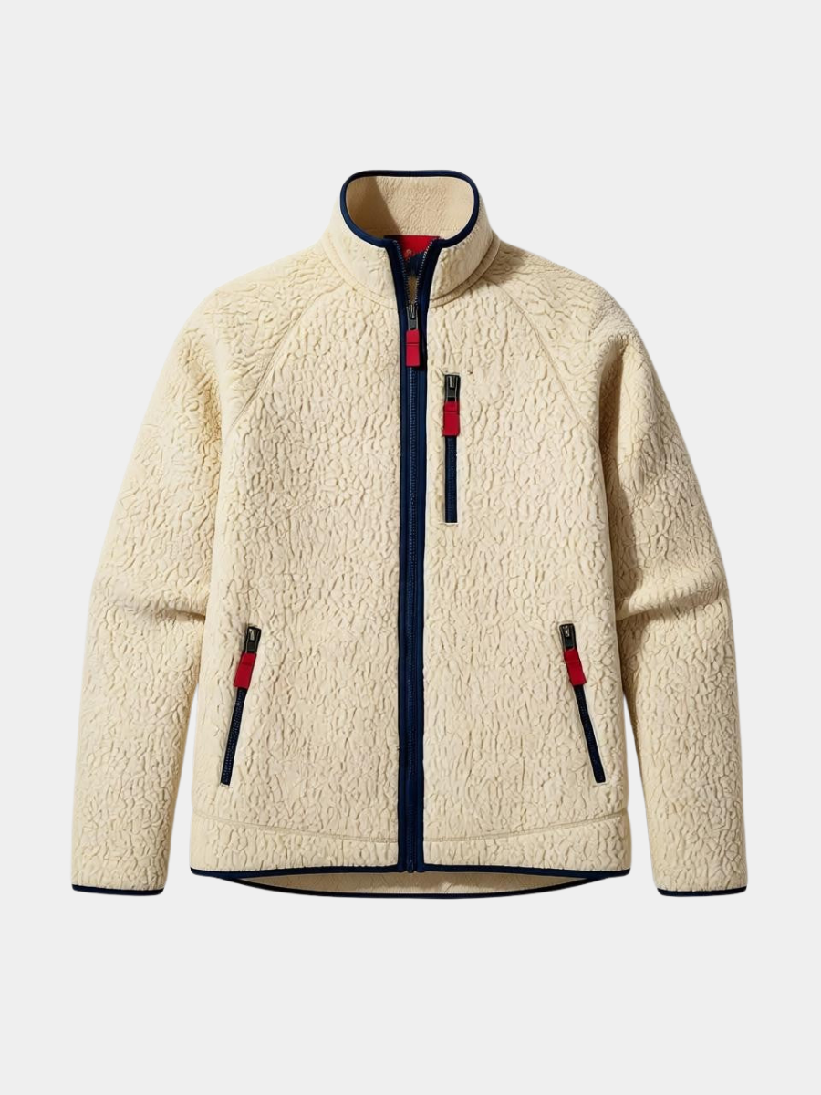 Veste polaire homme sherpa à col montant et poche poitrine zippée 6