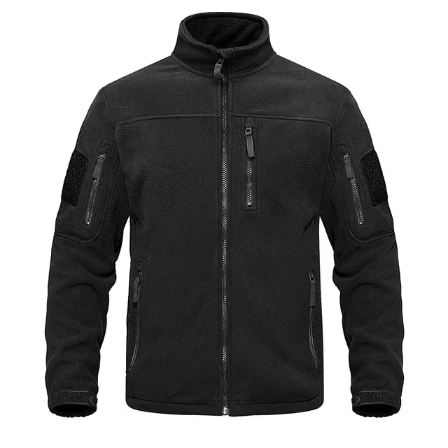 Veste polaire homme tactique à col montant et poches zippées 2